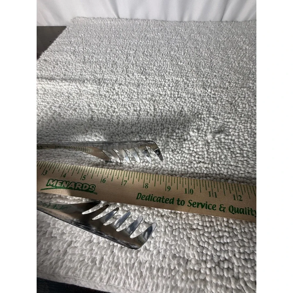 Vintage Ekco Chromium Plated Pasta Salad Tongs Claw Style USA Made‎ Silver Tone